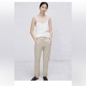 Zero + Maria Cornejo Gabi trouser, cream jaquard, size 4, UEC